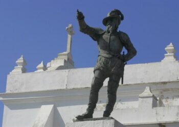 Estatua Cristóbal Colón San Juan de Puerto Rico. Foto Agencias.