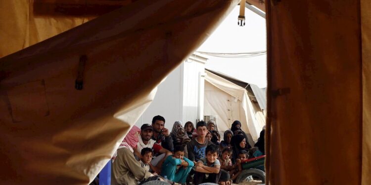 Refugiados sirios. Foto de archivo.