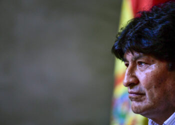 Bolivia's former President Evo Morales is seen during a press conference with the Bolivian presidential candidate for the Movement for Socialism (MAS) party, Luis Arce (out frame), in Buenos Aires, on January 27, 2020. (Photo by RONALDO SCHEMIDT / AFP)