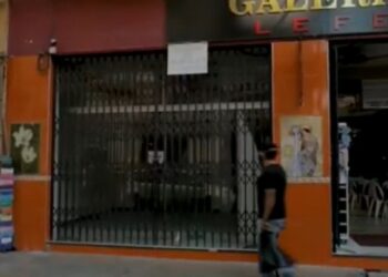 Bolivia negocios cerrados. Foto captura de video EFE.