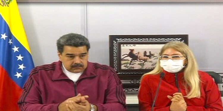 Nicolás Maduro y Cilia Flores. 17Ago2020. Foto captura de video.