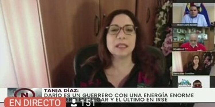 Tania Díaz. Foto captura de video.