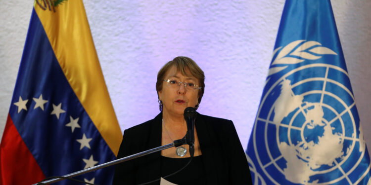 U.N. High Commissioner for Human Rights Michelle Bachelet speaks during a news conference after meeting with Venezuela's President Nicolas Maduro in Caracas, Venezuela, June 21, 2019. REUTERS/Fausto Torrealba NO RESALES. NO ARCHIVES.