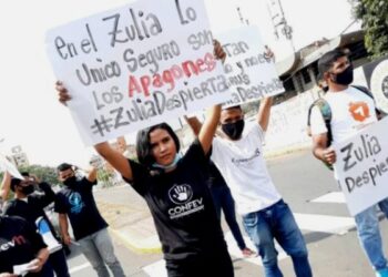 Estudiante del Zulia, protesta #14Sep. Foto de archivo.