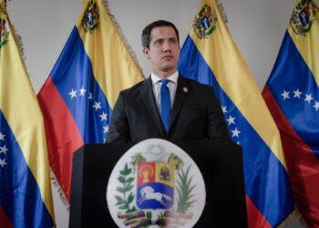 Pdte. (e) de Venezuela Juan Guaidó.