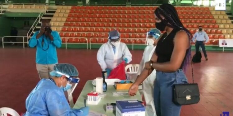 PCR, coronavirus, atletas olímpicos, República Dominicana. Foto captura de video EFE.