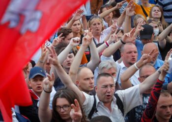 Protestas bielorrusos. Foto de archivo.
