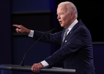 CLEVELAND, OHIO - SEPTEMBER 29:  Democratic presidential nominee Joe Biden participates in the first presidential debate against U.S. President Donald Trump at the Health Education Campus of Case Western Reserve University on September 29, 2020 in Cleveland, Ohio. This is the first of three planned debates between the two candidates in the lead up to the election on November 3. (Photo by Win McNamee/Getty Images)