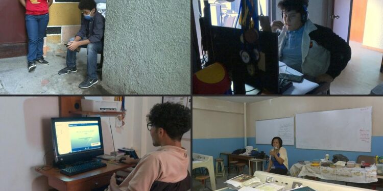 Educaicón a distancia. Internet Venezuela. Foto captura de video AFP.