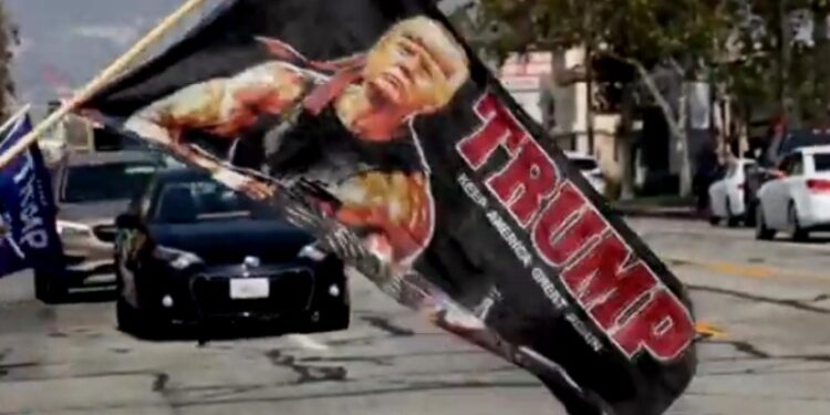 Hollywood Trump. Foto captura de video EFE.