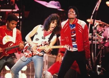 Michael Jackson y Eddie Van Halen. Foto de archivo.