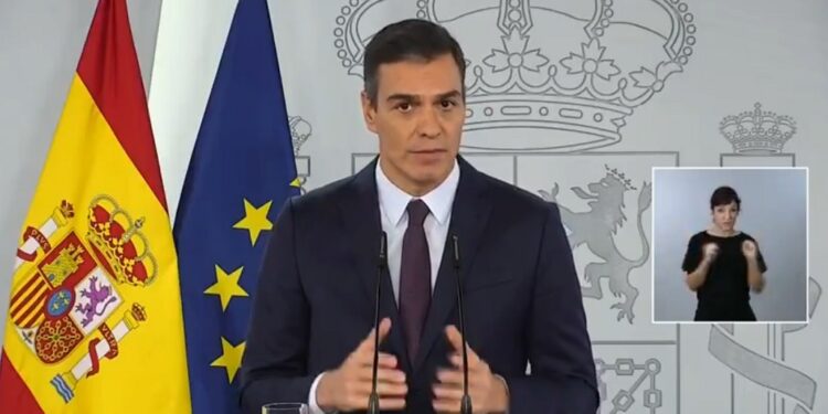 El presidente del Gobierno español, el socialista Pedro Sánchez, Foto captura.