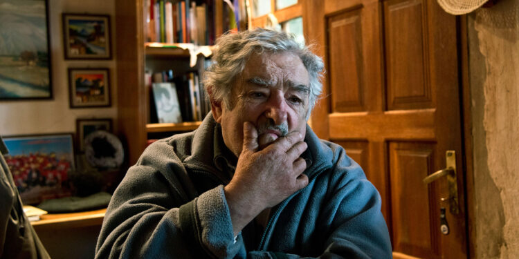 Uruguayan President Jose Mujica gestures during an interview at his house in Montevideo on June 25, 2013.  AFP PHOTO / MARIO GOLDMAN        (Photo credit should read MARIO GOLDMAN/AFP/Getty Images)