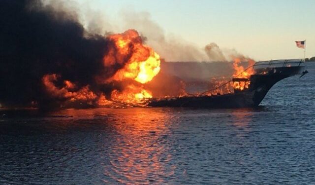 **Embargo: Tampa, Fla. **  One person has died from their injuries after a casino shuttle boat caught fire on Sunday afternoon on the Gulf Coast in Port Richey.