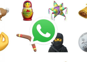115 emojis WhatsAPP. Foto de archivo.