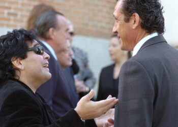 Jorge Valdano y Diego Maradona