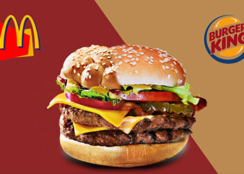Burger King Venezuela y Mcdonalds. Foto de archivo.