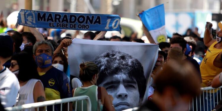 Despedida Diego Maradona. 26Nov2020. Foto EFE.