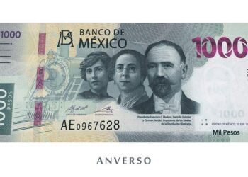 México. billete de 1.000 pesos. Foto EFE.