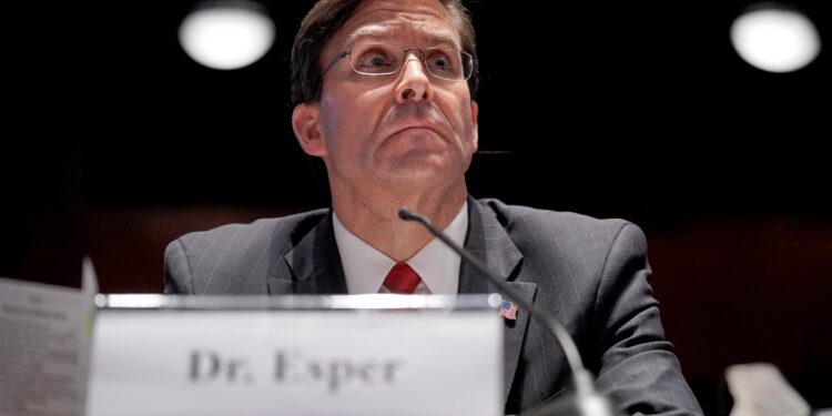 Secretario de Defensa de Estados Unidos, Mark Esper. Foto Greg Nash Pool via Getty Images.