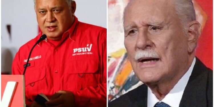Diosdado Cabello y José Vicente Rangel. Foto collage.