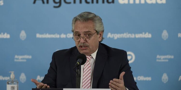El presidente argentino, Alberto Fernández. Foto EFE.