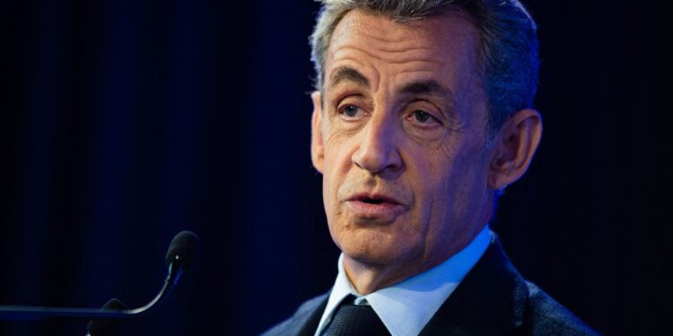 Former French president Nicolas Sarkozy speaks at the "Grand Paris" summit in Paris, France on September 29, 2020. Photo by Raphael Lafargue/ABACAPRESS.COM  | 743368_048 Paris France