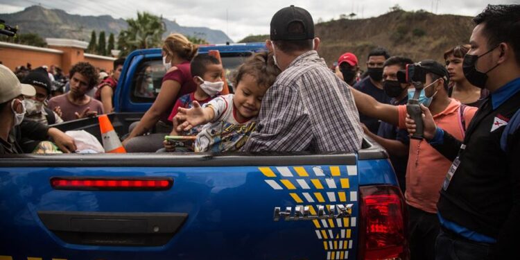 Caravana migrantes Honduras. Foto EFE.