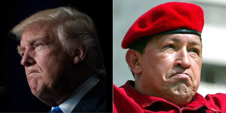 Donald Trump & Hugo Chávez. Foto collage.