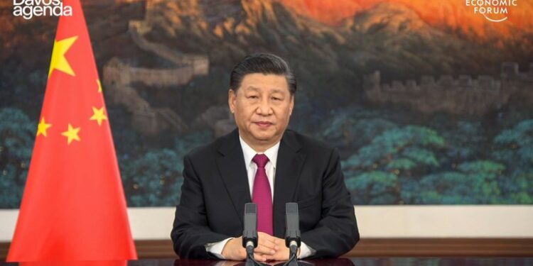 Xi Jinping, durante su discurso en el Foro Económico Mundial (AFP)