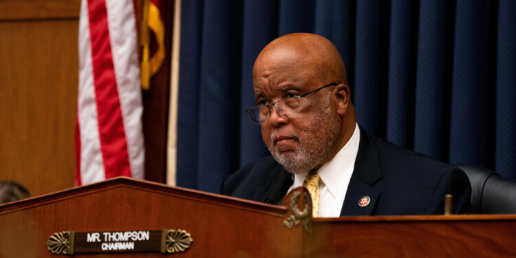 WASHINGTON, DC - JULY 22: Chairman Rep. Bennie Thompson (D-MS) listens as Peter T. Gaynor, Administrator of the Federal Emergency Management Agency (FEMA) testifies during a hearing before the House Committee on Homeland Security on Capitol Hill July 22, 2020 in Washington DC. (Photo by Anna Moneymaker-Pool/Getty Images)