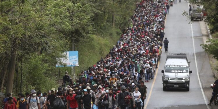 Caravana migrantes Guatemala. Foto de archivo.
