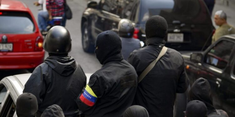 Esbirros del régimen de Nicolas Maduro. Foto Primer Informe.
