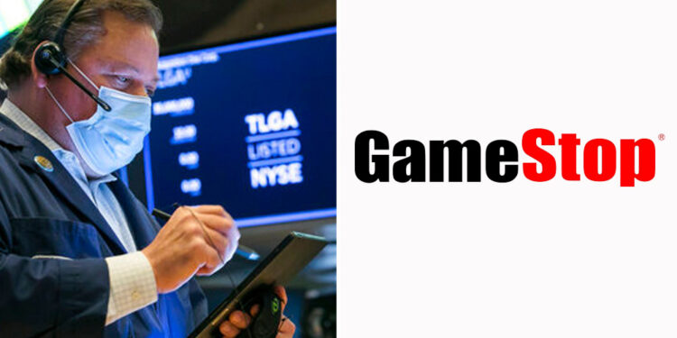 GameStop y Wall Street. Foto collage.