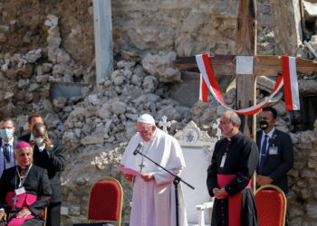 El Papa Francisco en Erbil. Foto agencias.