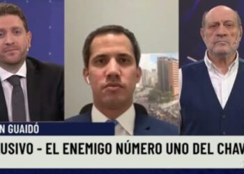 Entrevista Pdte. Juan Guaidó, canal argentino La Nación+. Foto Captura de video.
