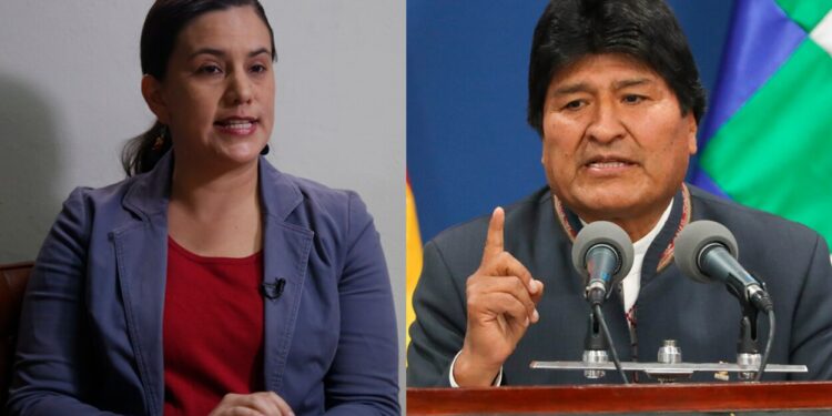 Evo Morales & Verónika Mendoza. Foto de archivo.