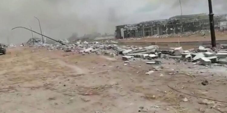Explosiones en Bata, Guinea Ecuatorial. Foto agencias.