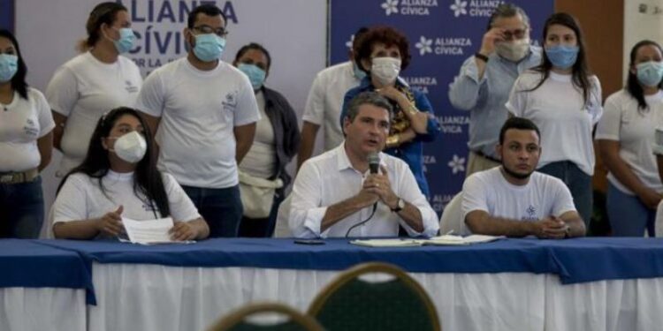La opositora Alianza Cívica por la Justicia y la Democracia. Nicaragua. Foto EFE.