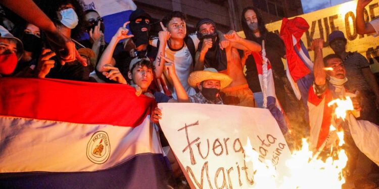 Protestas Paraguay. Foto agencias.
