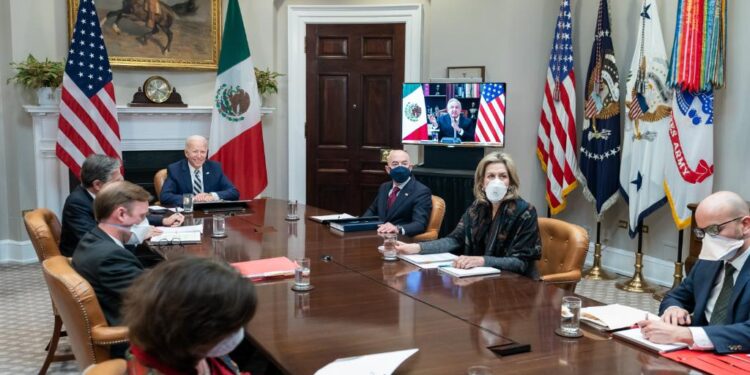 Reunión Biden- López Obrador. Foto @POTUS
