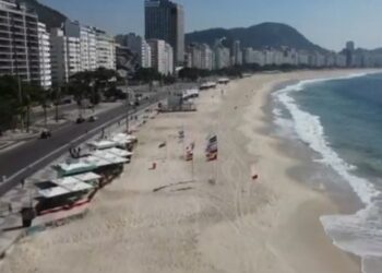 Río de Janeiro, cierre de playas. Foto captura de video EFE.