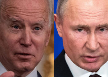 El presidente de EEUU Joe Biden y su homólogo de Rusia Vladimir Putin. Foto agencias.