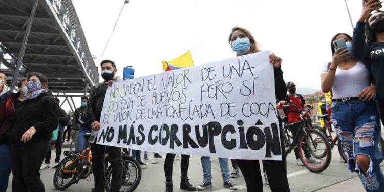 Colombia, protestas reforma fiscal. Foto agencias.