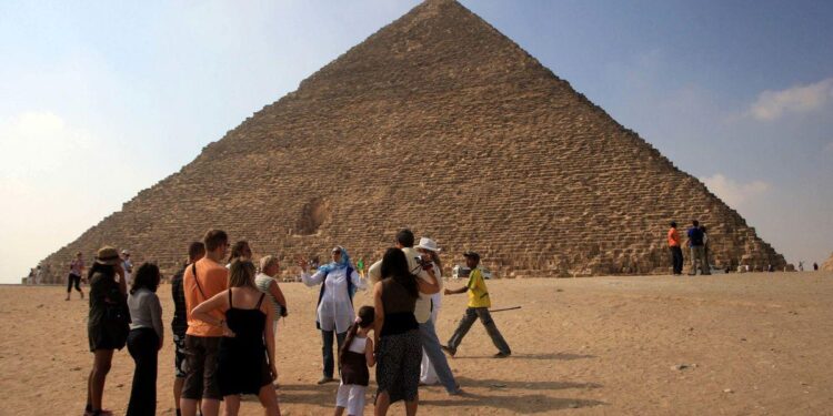 Egipto Turistas. Foto de archivo.