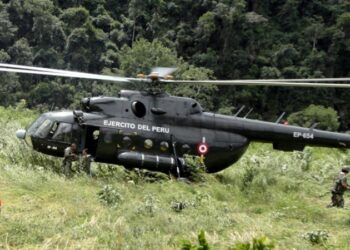 Helicóptero policial en Perú. Foto referencial.