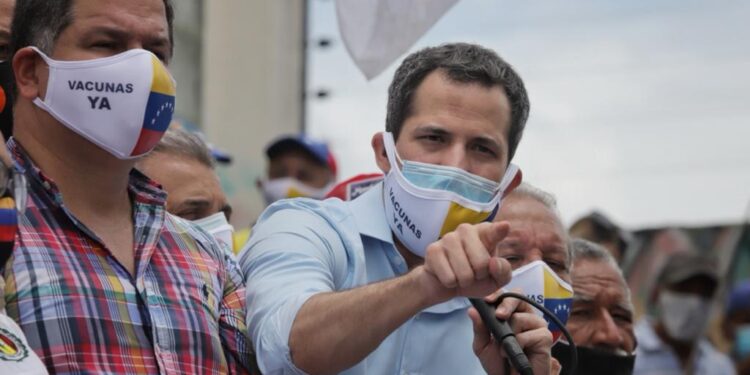 Juan Guaidó. Pdte. encargado de Venezuela. Lara 1 de mayo 2021. Foto Leo Álvarez.