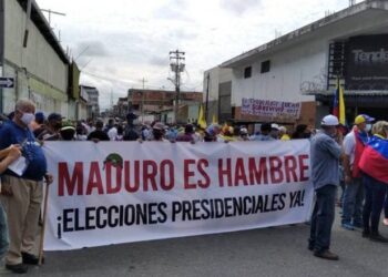 Protesta trabajadores, Venezuela. Foto CCN.