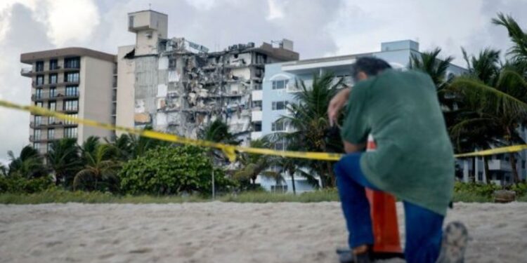 Champlain Towers. derrumbe edificio EEUU Miami. Fotp BBC Mundo.