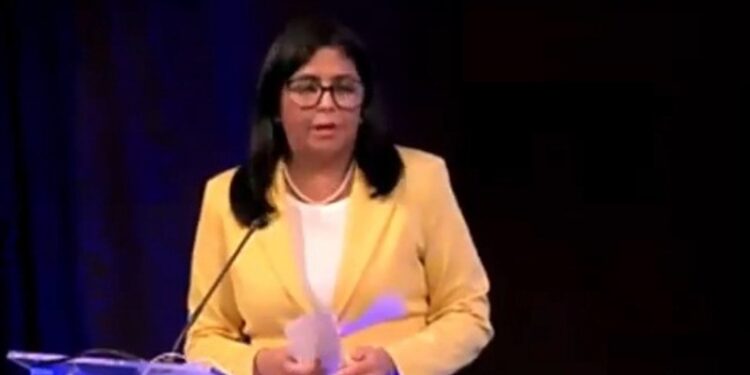 Delcy Rodríguez. Foto captura de video.